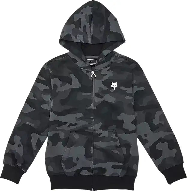 Fox Camo Fleece Zip Youth Hoodie