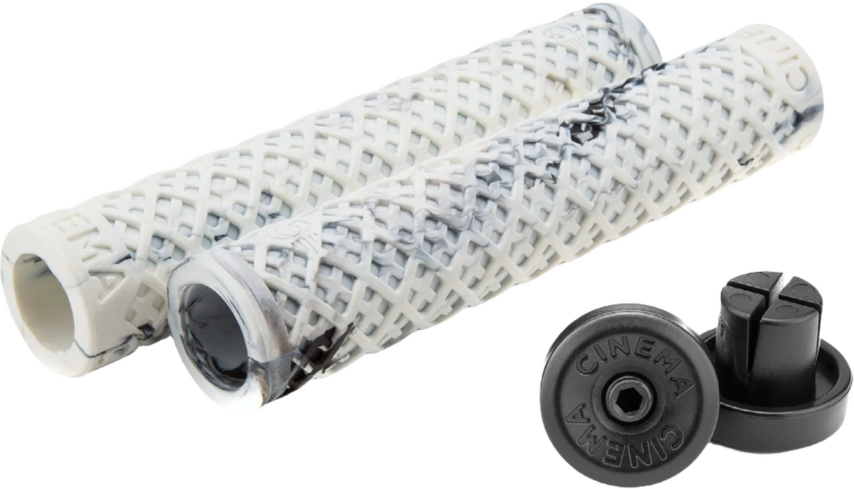 Cinema Interlace BMX Grips Black/White Splash | ABC Bikes