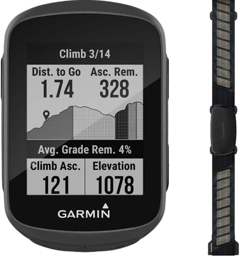 Garmin Edge 130 Plus GPS Computer HR Bundle Black | ABC Bikes
