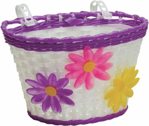 Bikecorp Kids Flower Basket White/Lavender | ABC Bikes